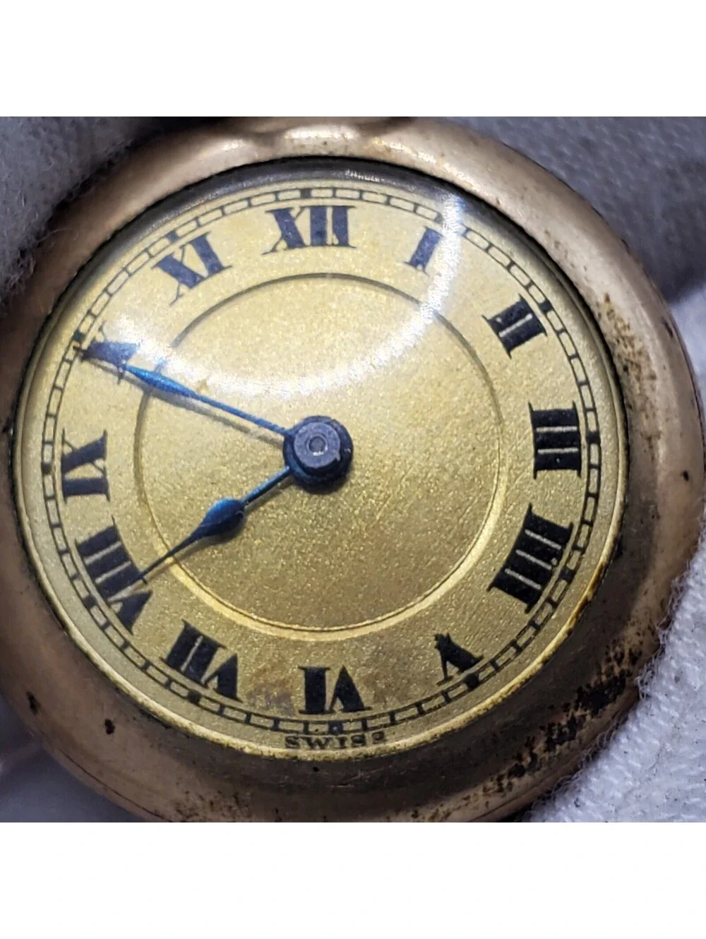 Vintage Illinois Watch Company Swiss Pocket Pendant Womens Watch Elna 7 Jewels